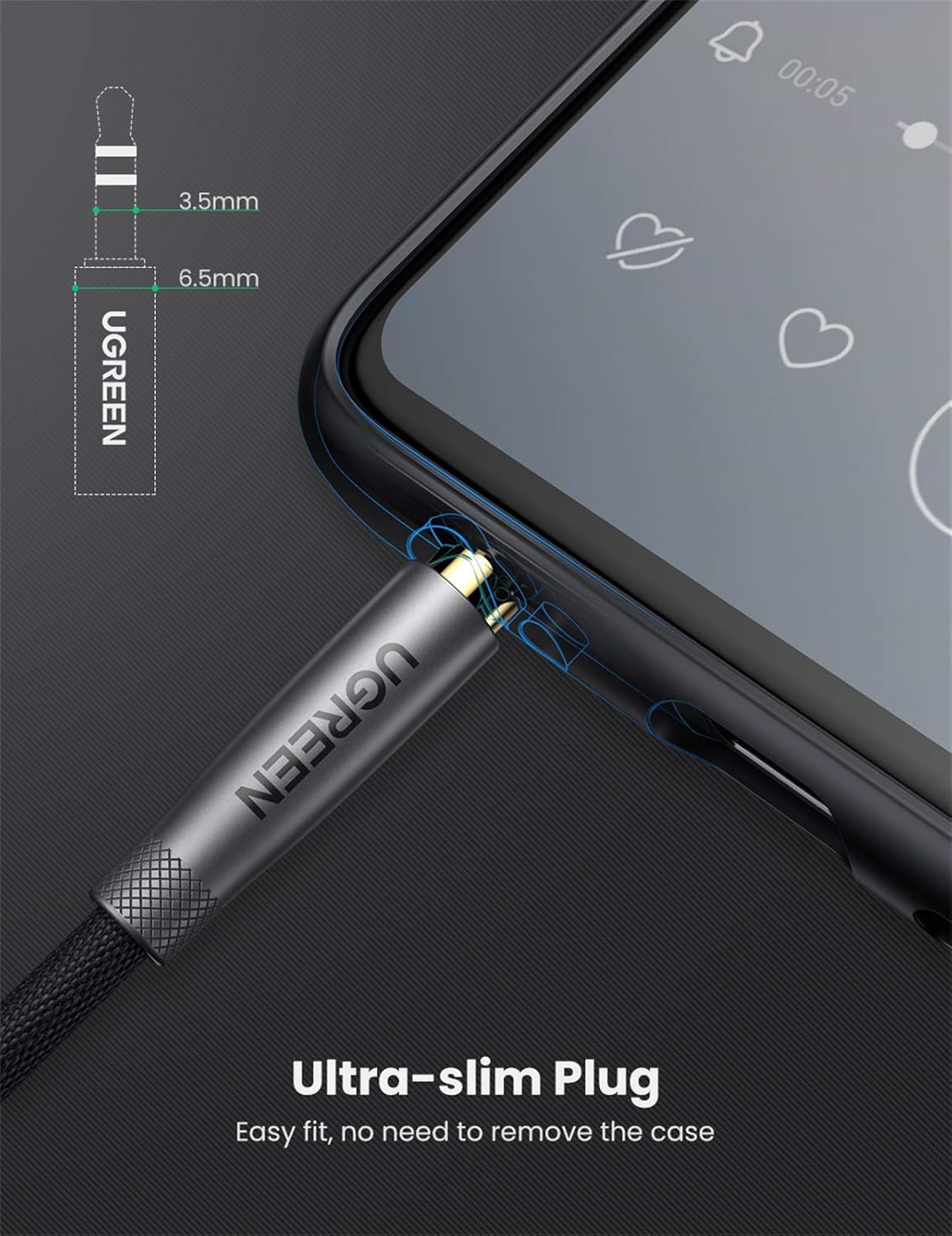 Stereo Audio Cable, UGREEN - Straight